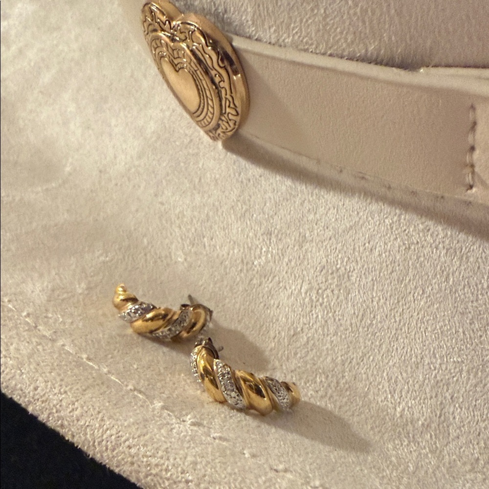 Gold Crescent Moon Earrings